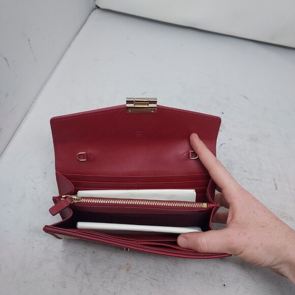 MCM Patricia Large Visetos Champagne Gold Wallet - Picture 7 of 11